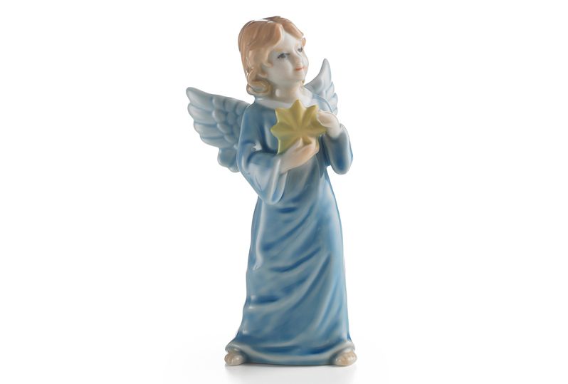 Figurine - Angelo custode azzurro h 12