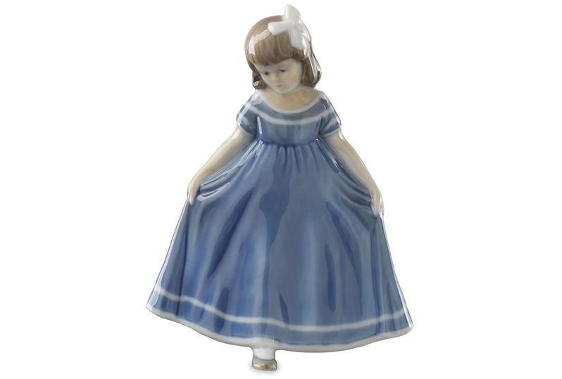 Figurine - Ballerina mini blu h 14