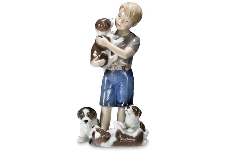Figurine - Bimbo con cuccioli h 19