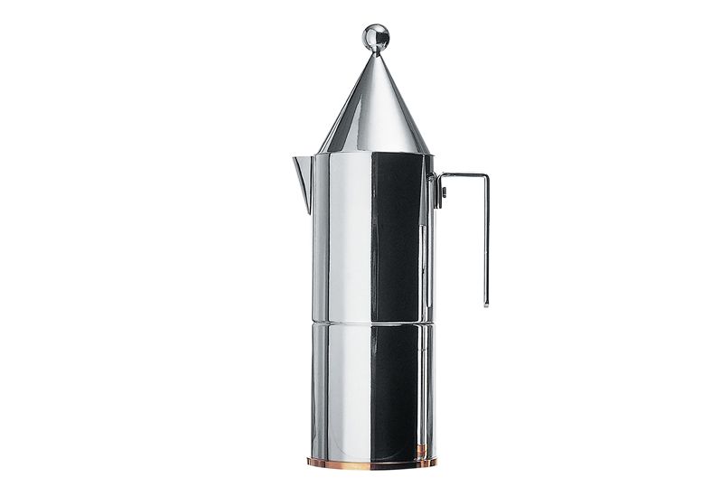 La Conica - Caffettiera espresso 6 tazze in acciaio con fondo in rame