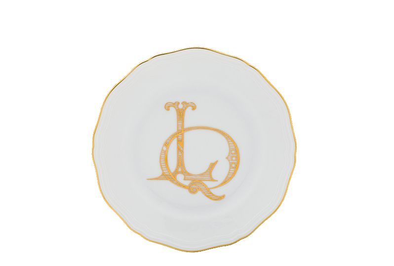 Antico Doccia - Corona Monogram oro - Conf. 4 piatti dessert Corona Monogram oro AN