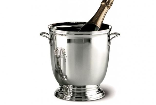 Linea inglese - Secchiello champagne in lega d' argento 