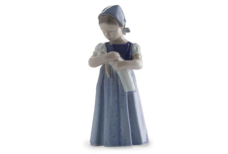 Figurine - Mary con vestito blu h 19