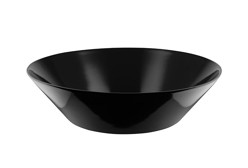Tonale - Piatto fondo in ceramica stoneware nero
