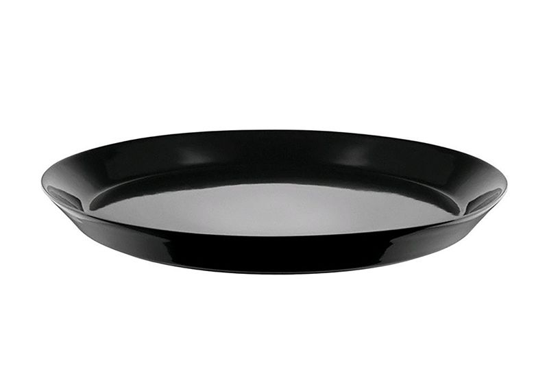 Tonale - Piatto piano ceramica stoneware nero