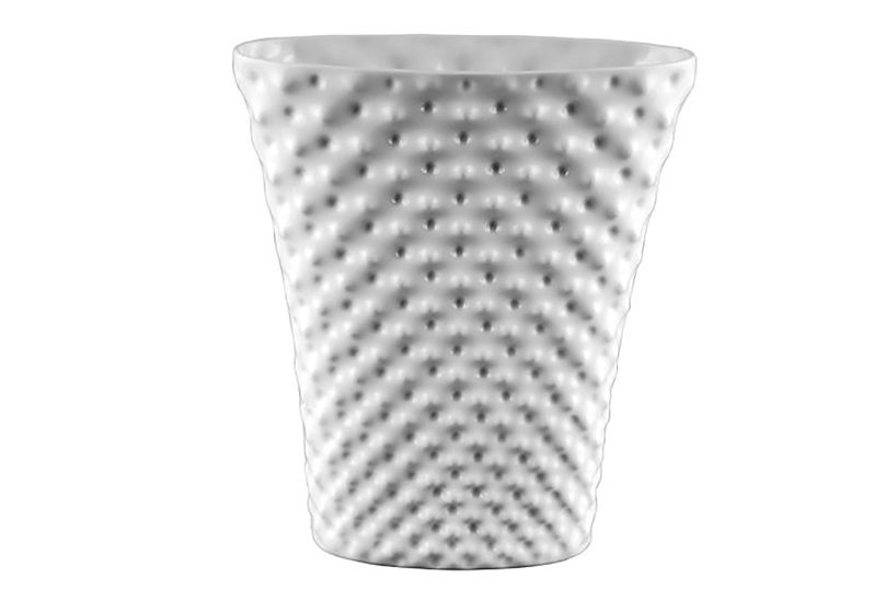 Vibrations - Vaso Bianco smaltato h 32 ovale