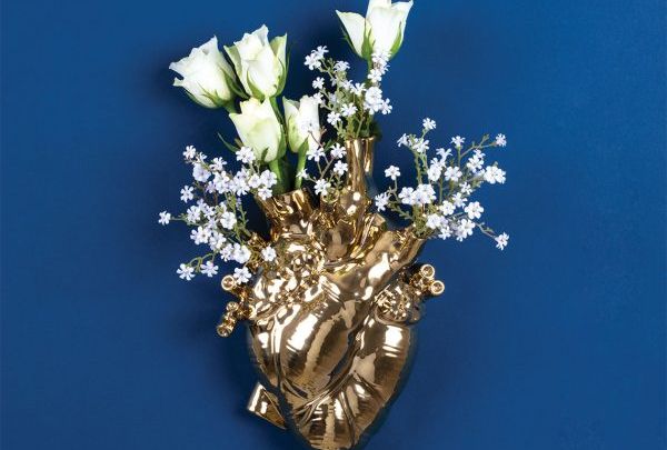Love in Bloom  - Vaso in porcellana Love in Bloom Gold