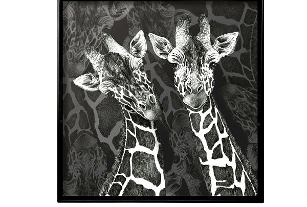 Wild Spirit - Vassoio quadrato 45 x 45 Giraffe
