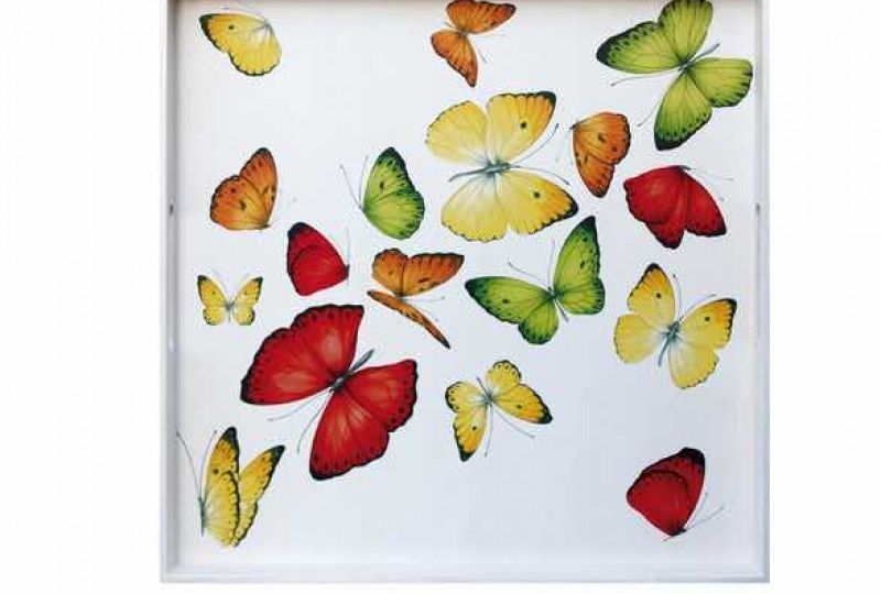 Farfalle - Vassoio quadrato cm. 45 x 45