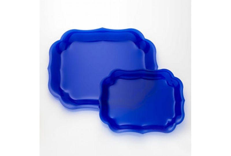 Della Robbia - Vassoio rettangolare 43 x 33 blu